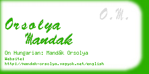 orsolya mandak business card